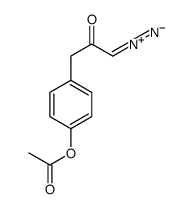 3-(4-acetyloxyphenyl)-1-diazonioprop-1-en-2-olate结构式