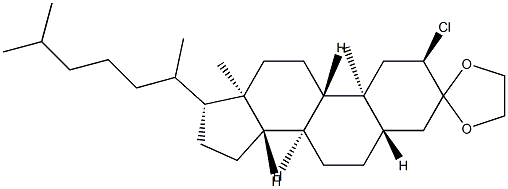 2α-Chloro-5α-cholestan-3-one 1,2-ethanediyl acetal Structure