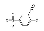 4-Chloro-3-cyanobenzenesulfonyl chloride结构式