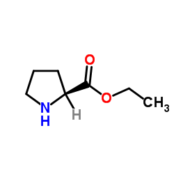 (S)-吡咯烷-2-羧酸乙酯结构式