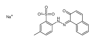 sodium,5-methyl-2-[(2Z)-2-(2-oxonaphthalen-1-ylidene)hydrazinyl]benzenesulfonate structure