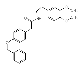 Benzeneacetamide,N-[2-(3,4-dimethoxyphenyl)ethyl]-4-(phenylmethoxy)-结构式