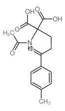 2-acetamido-2-[3-(4-methylphenyl)-3-oxo-propyl]propanedioic acid结构式