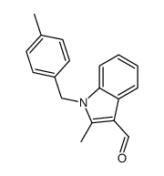(9ci)-2-甲基-1-[(4-甲基苯基)甲基]-1H-吲哚-3-羧醛结构式