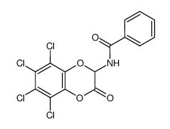 3-benzoylamino-5,6,7,8-tetrachloro-benzo[1,4]dioxin-2-one结构式