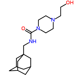 N-(Adamantan-1-ylmethyl)-4-(2-hydroxyethyl)-1-piperazinecarboxamide结构式
