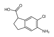 5-amino-6-chloro-2,3-dihydro-1H-indene-1-carboxylic acid结构式