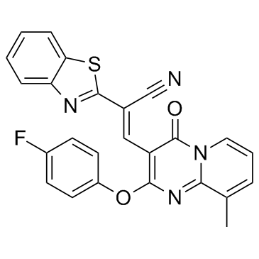 alpha-[[2-(4-氟苯氧基)-9-甲基-4-氧代-4H-吡啶并[1,2-a]嘧啶-3-基]亚甲基]-2-苯并噻唑乙腈图片