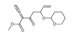 2-diazo-3-oxo-5-(2'-tetrahydropyranyloxy)-6-heptenoic acid methyl ester结构式
