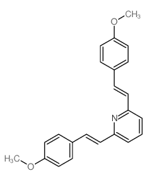 2,6-bis[2-(4-methoxyphenyl)ethenyl]pyridine结构式