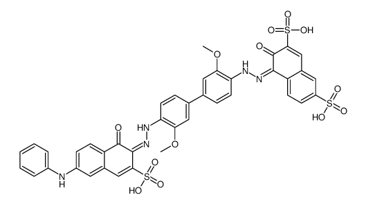 3-hydroxy-4-[[4'-[[1-hydroxy-6-(phenylamino)-3-sulpho-2-naphthyl]azo]-3,3'-dimethoxy[1,1'-biphenyl]-4-yl]azo]naphthalene-2,7-disulphonic acid Structure
