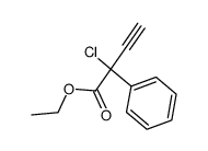ethyl 2-chloro-2-phenylbut-3-ynoate结构式