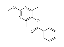 2-methoxy-4,6-dimethyl-5-benzoyloxypyrimidine结构式