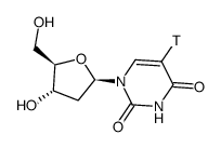 2'-deoxyuridine, [5-3h] Structure