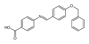 4-[(4-phenylmethoxyphenyl)methylideneamino]benzoic acid结构式