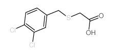 (3,4-二氯苄基)硫代]乙酸结构式