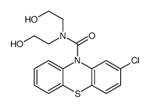 2-chloro-N,N-bis(2-hydroxyethyl)phenothiazine-10-carboxamide结构式