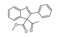 methyl 3-acetyl-2-phenyl-3H-indole-3-carboxylate Structure