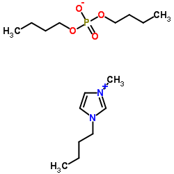 1-丁基-3-甲基咪唑磷酸二丁酯盐结构式