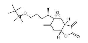 [1aα(S*),3aβ,6aβ,6bα]-1a-[4-[[(1,1-dimethylethyl)dimethylsilyl]oxy]-1-methylbutyl]hexahydro-2,6-bis(methylene)oxireno[e]benzofuran-5(2H)-one Structure
