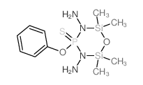 1-Oxa-3,5-diaza-4-phospha-2,6-disilacyclohexane-3,5-diamine,2,2,6,6-tetramethyl-4-phenoxy-, 4-sulfide Structure