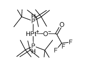 trans-PtH(CF3CO2)[P(t-Bu)3]2 Structure