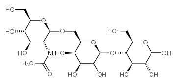 4-O-(6-O-[2-乙酰氧基-2-脱氧-Β-D-葡萄糖]-BETA-D-氟代半乳糖)-D-吡喃葡萄糖结构式