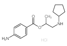 2-Propanol,1-(cyclopentylamino)-, 2-(4-aminobenzoate), hydrochloride (1:1) Structure