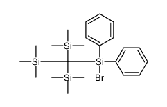 bromo-diphenyl-[tris(trimethylsilyl)methyl]silane结构式
