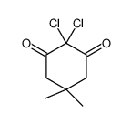 2,2-dichloro-5,5-dimethylcyclohexane-1,3-dione结构式
