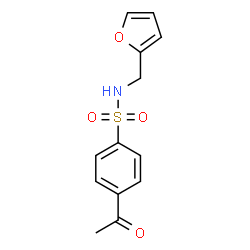 4-乙酰基-N-(2-呋喃甲基)苯磺酰胺结构式