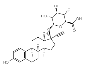 乙炔雌二醇17-β-D-葡糖醛酸结构式