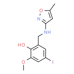 4-IODO-2-METHOXY-6-([(5-METHYL-3-ISOXAZOLYL)AMINO]METHYL)BENZENOL Structure