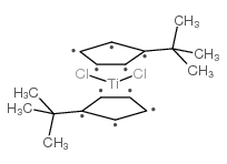 二氯化双(叔丁基环戊二烯基)钛结构式