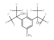 1,1,1,3,3,3-hexafluoro-2-[3-(1,1,1,3,3,3-hexafluoro-2-hydroxy-propan-2-yl)-2-iodo-5-methyl-phenyl]propan-2-ol Structure