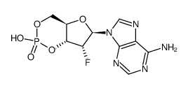 2'-fluoro-2'-deoxyadenosine 3',5'-cyclic phosphate Structure