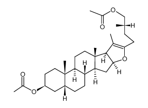 (25S)-5β-furost-20(22)-ene-3β,26-diyl diacetate结构式