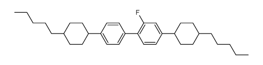 trans,trans-2-Fluoro-4,4'-bis(4-pentylcyclohexyl)-1,1'-biphenyl structure