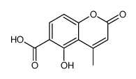 5-hydroxy-4-methyl-2-oxo-2H-chromene-6-carboxylic acid Structure