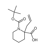 N-tert-butoxycarbonyl-2-allyl-DL-pipecolic acid Structure