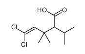 5,5-dichloro-3,3-dimethyl-2-propan-2-ylpent-4-enoic acid结构式