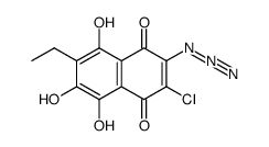 2-azido-3-chloro-7-ethyl-5,6,8-trihydroxynaphthalene-1,4-dione Structure