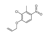 3-chloro-2-methyl-1-nitro-4-prop-2-enoxybenzene结构式