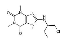 (R)-(+)-8-(1-chloro-2-butyl)-aminotheophylline结构式