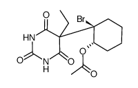 Acetic acid (1S,2R)-2-bromo-2-(5-ethyl-2,4,6-trioxo-hexahydro-pyrimidin-5-yl)-cyclohexyl ester Structure