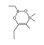 2,6-diethyl-4,4,5-trimethyl-4H-1,3,4,2-dioxasilaborine结构式
