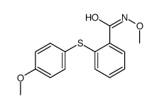 N-methoxy-2-(4-methoxyphenyl)sulfanylbenzamide结构式