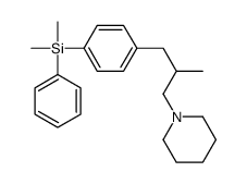 dimethyl-[4-(2-methyl-3-piperidin-1-ylpropyl)phenyl]-phenylsilane结构式