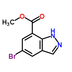 5-溴-1H-吲唑-7-甲酸甲酯结构式