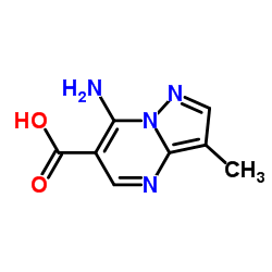 7-氨基-3-甲基吡唑并[1,5-a]嘧啶-6-甲酸结构式